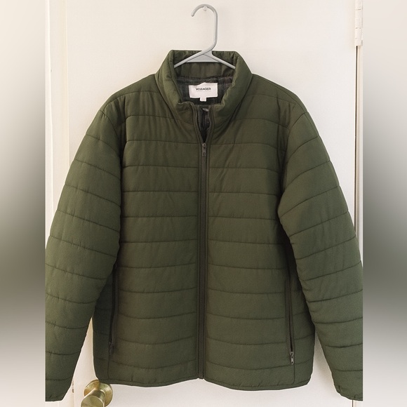 voyager Other - Men's Quilted Puffer Jacket with Flannel Lining.